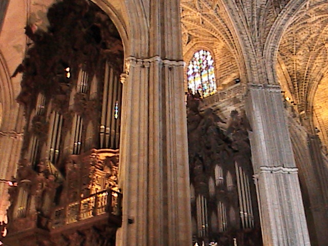 Seville - Cathedral Pipe Organ Gold and Silver Pipes